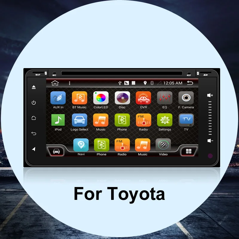 800*480 6 95 ''четырехъядерный автомобильный dvd плеер на основе Android для Toyota Prado 120 Land