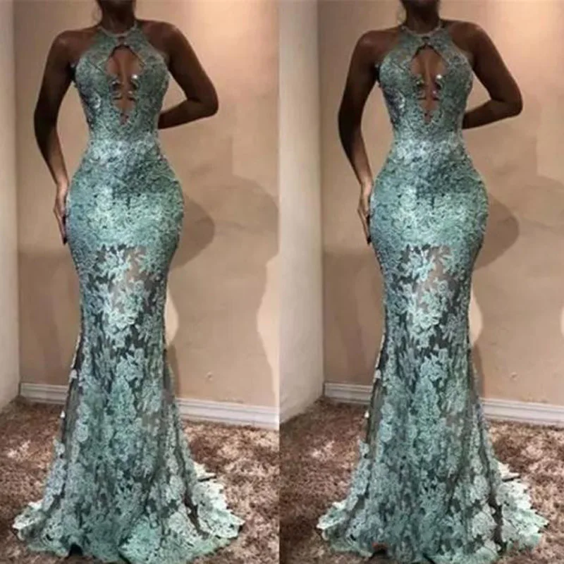 Olive Green Lace Mermaid Prom Gowns 2018 Sexy Keyhole High Neck See Through Appliques Evening Gowns Women Party Dress Real Photo
Olive Green Lace Mermaid Prom Gowns 2018 Sexy Keyhole High Neck See Through Appliques Evening Gowns Women Party Dress Real Photo