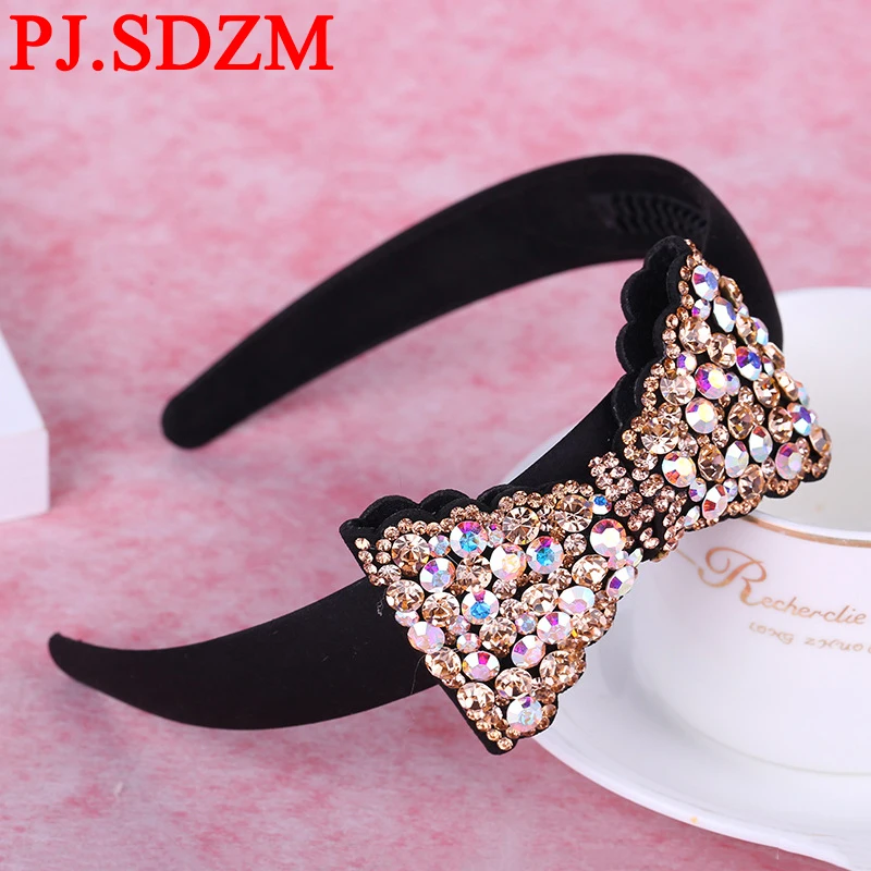 PJ.SDZM Luxury Rhinestone Bow Hairbands Girl Grade Austria Crystal Headbands Bridal Sweet Hair Accessory Headwear Mother Gift
PJ.SDZM Luxury Rhinestone Bow Hairbands Girl Grade Austria Crystal Headbands Bridal Sweet Hair Accessory Headwear Mother Gift