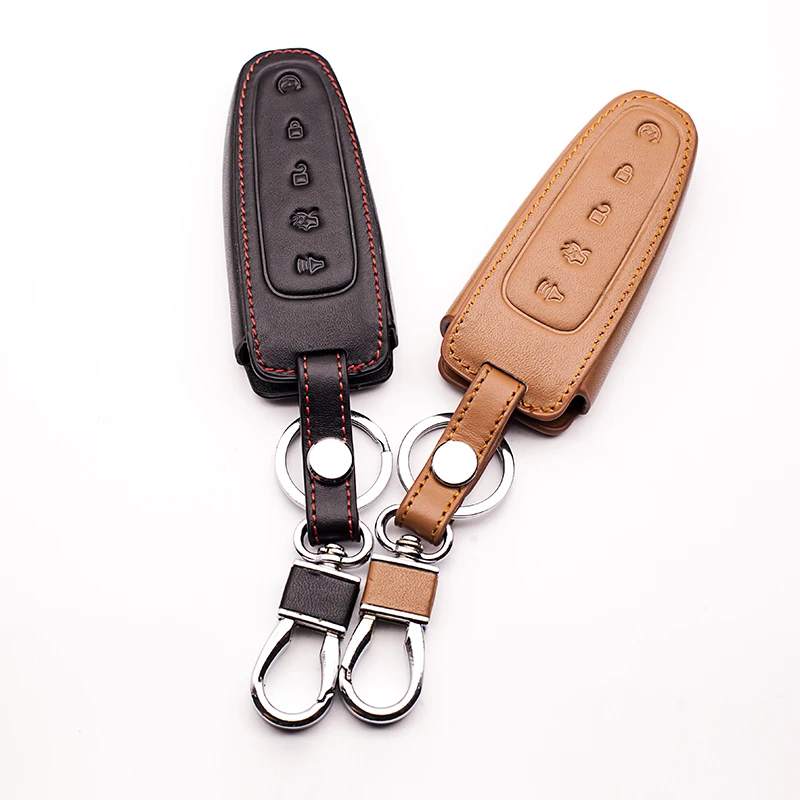 5 Button Remote Car Key Leather Case Cover Holder For Ford Explorer Edge MKX MKT car keys accessories protect shell car-covers
5 Button Remote Car Key Leather Case Cover Holder For Ford Explorer Edge MKX MKT car keys accessories protect shell car-covers