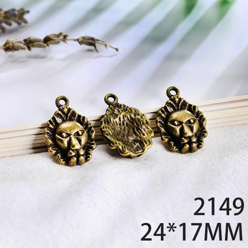 24*17mm 5pcs Lion Head Alloy Pendant For Diy Jewelry Making 2 Colors Antique Silver Antique Bronze No.2149
24*17mm 5pcs Lion Head Alloy Pendant For Diy Jewelry Making 2 Colors Antique Silver Antique Bronze No.2149