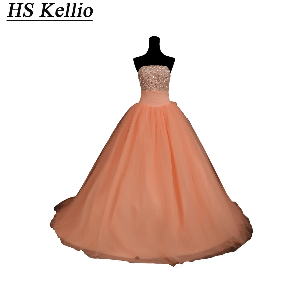 HS Kellio Strapless Handmade Beaded Bodice Princess Quinceanera Dress Orange Color
HS Kellio Strapless Handmade Beaded Bodice Princess Quinceanera Dress Orange Color