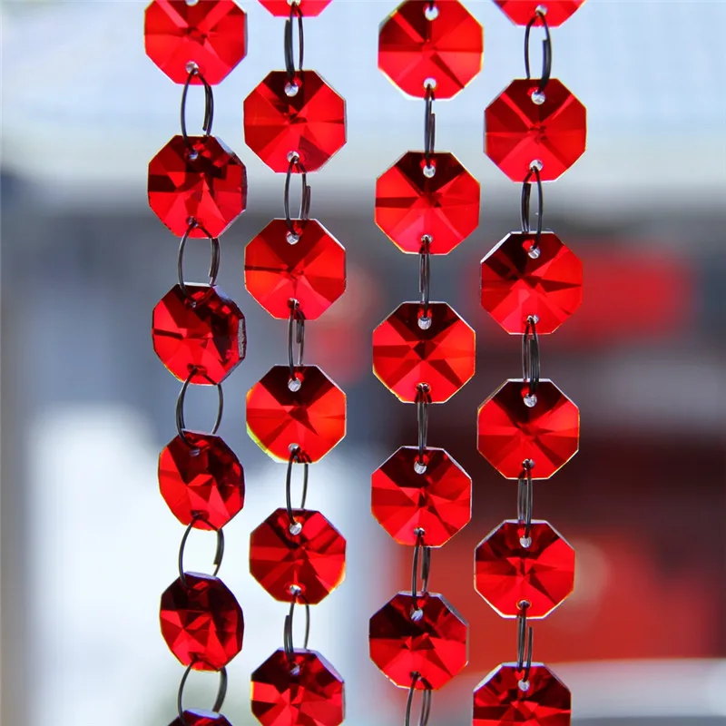 Sexy Red 100m Crystal Octagonal Beads Chain For Chandelier Hanging Parts Wedding Accessories Window Hanging Pendant Decoration
Sexy Red 100m Crystal Octagonal Beads Chain For Chandelier Hanging Parts Wedding Accessories Window Hanging Pendant Decoration