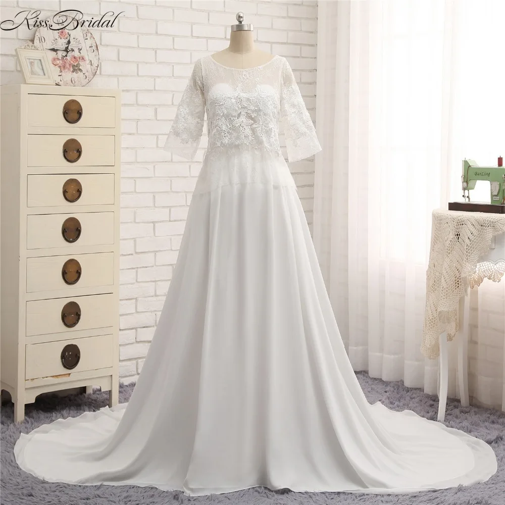 vestido de noiva New Fashion Chiffon Wedding Dresses Half Sleeve Chiffon Cheap Dress Bride Wedding Gown
vestido de noiva New Fashion Chiffon Wedding Dresses Half Sleeve Chiffon Cheap Dress Bride Wedding Gown