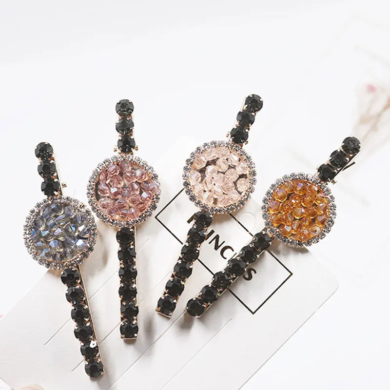 1Pc Bling Crystal Hairpins Headwear Girls Women Rhinestone Hair Clips Pins Barrette Styling Side Clip Hair Accessories 4 Colors
1Pc Bling Crystal Hairpins Headwear Girls Women Rhinestone Hair Clips Pins Barrette Styling Side Clip Hair Accessories 4 Colors