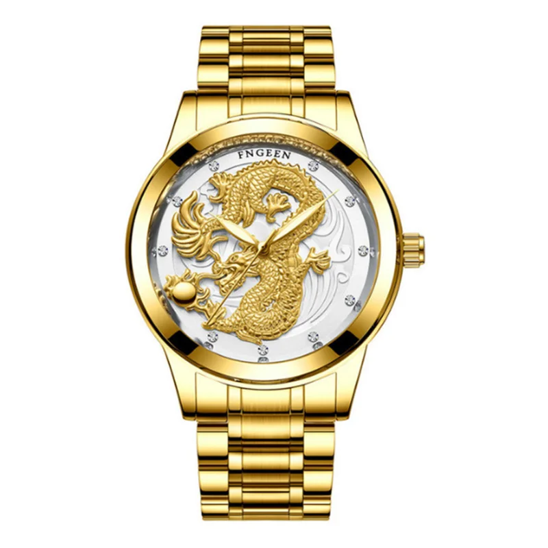 Creative Golden Men Waterproof Luminous Quartz Watch3D Dial Designl with Steel Leather Strap New LXH
Creative Golden Men Waterproof Luminous Quartz Watch3D Dial Designl with Steel Leather Strap New LXH