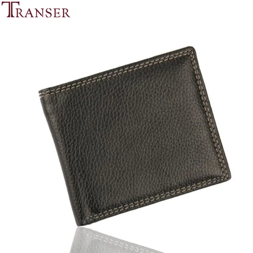 Мужской кожаный держатель для карт Transer органайзер двойной кошелек деловой
