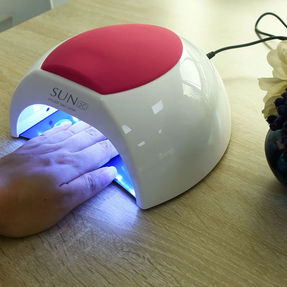 Светодиодсветодиодный УФ-лампа SUN 2C для маникюра Сушилка ногтей всех УФ-гель с