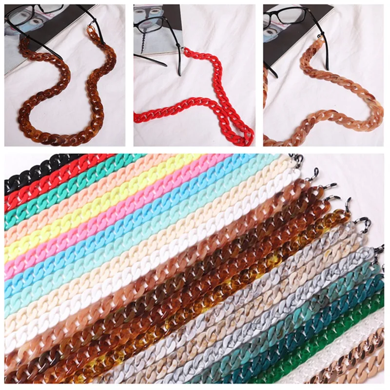 LEAYH 10pcs/Lot Multicolor Hawksbill Amber Concave Shape Creative Eyeglasses Chains Acrylic Glasses Hanging Neck Strap Chains
LEAYH 10pcs/Lot Multicolor Hawksbill Amber Concave Shape Creative Eyeglasses Chains Acrylic Glasses Hanging Neck Strap Chains