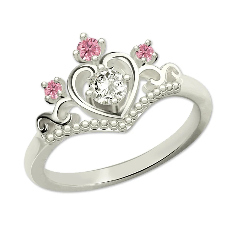 AILIN Sparkling Birthstone Tiara Ring White Gold Color Personalized My Princess Ring for Women
AILIN Sparkling Birthstone Tiara Ring White Gold Color Personalized My Princess Ring for Women