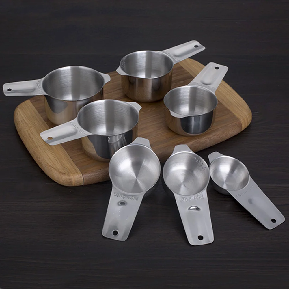 Pokich 7Pcs/Set Stainless Steel Measuring Cup Kitchen Measuring Spoon For Baking Tea Coffee Accessories Tool Kits
Pokich 7Pcs/Set Stainless Steel Measuring Cup Kitchen Measuring Spoon For Baking Tea Coffee Accessories Tool Kits