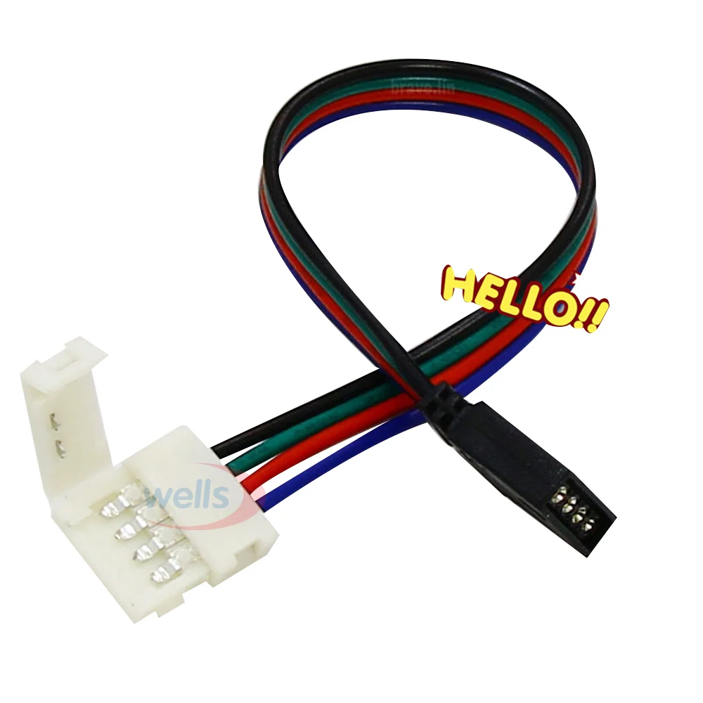 5pcs No soldering 4PIN Cable PCB Board Wire to 4 Pin Female Adapter 10mm 5050 RGB LED Strip light connectors
5pcs No soldering 4PIN Cable PCB Board Wire to 4 Pin Female Adapter 10mm 5050 RGB LED Strip light connectors