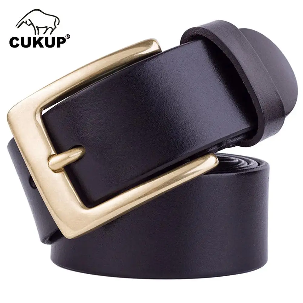 CUKUP Quality Real 100% Pure Cow Skin Genuine Leather Belts Solid Brass Pin Buckle Metal Belt for Men Jeans Accessories NCK121
CUKUP Quality Real 100% Pure Cow Skin Genuine Leather Belts Solid Brass Pin Buckle Metal Belt for Men Jeans Accessories NCK121