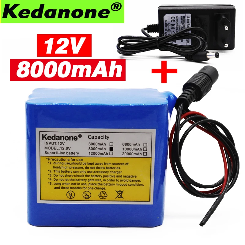 100% Новый оригинальный 12 V 8AH 18650 литиевая аккумуляторная батарея 6 v 8Ah литий ионная