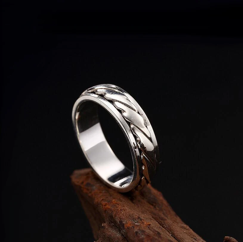 S925 Sterling Silver can turn the fashion personality simple time to run male and female lovers ring wholesale
S925 Sterling Silver can turn the fashion personality simple time to run male and female lovers ring wholesale