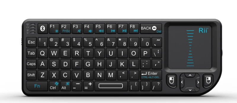 Rii mini K02+ Беспроводная Bluetooth клавиатура с тачпадом LED-подсветкой для Teclado/Android/Smart TV |
