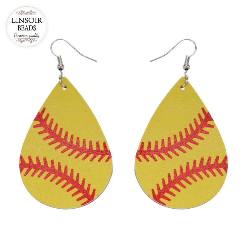 Linsoir Fashion American Flag Teardrop Leather Earrings for Women Sports Football Designer Jewelry Big Statement Earrings
Linsoir Fashion American Flag Teardrop Leather Earrings for Women Sports Football Designer Jewelry Big Statement Earrings