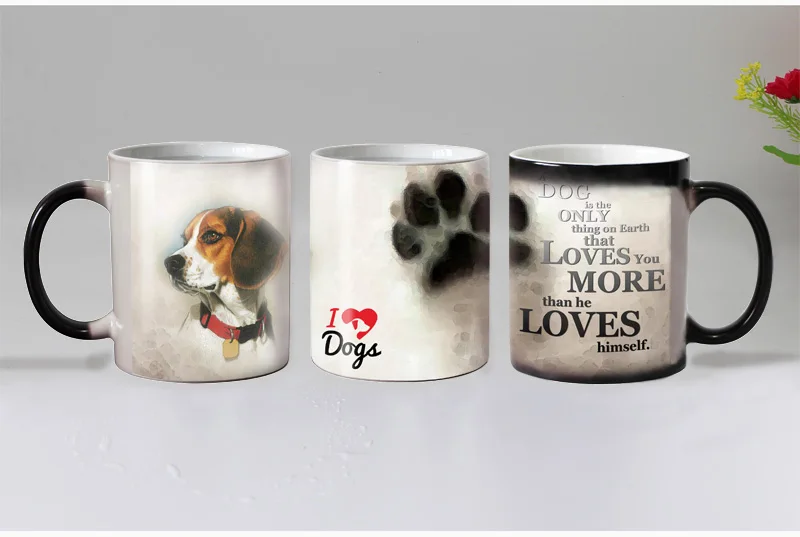 Free shipping Cute dogs Heat Reveal Coffee mug Ceramic Color changing Magic tea Cup mugs suprise gift
Free shipping Cute dogs Heat Reveal Coffee mug Ceramic Color changing Magic tea Cup mugs suprise gift