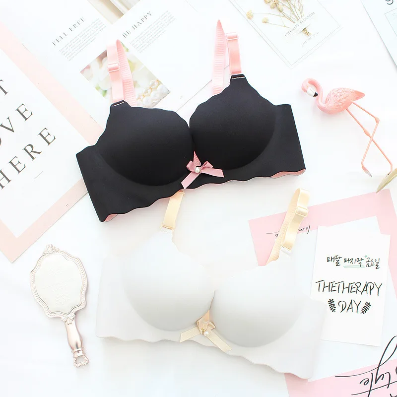 Wasteheart Women Fashion Black Skin Pink Blue Wireless Padded Bras Push Up Straps Bow One-Piece Bras Cup A B 34 36 38 Female Bra
Wasteheart Women Fashion Black Skin Pink Blue Wireless Padded Bras Push Up Straps Bow One-Piece Bras Cup A B 34 36 38 Female Bra