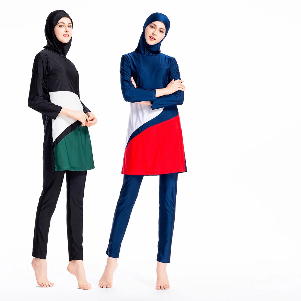 Мусульманская женская одежда для плавания набор пляжных купальников burkini