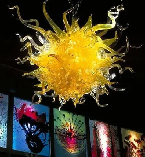 100% Mouth Blown Borosilicate Murano Glass Chandelier Style Yellow Art Decoration Handmade Modern Chandelier Lamp
100% Mouth Blown Borosilicate Murano Glass Chandelier Style Yellow Art Decoration Handmade Modern Chandelier Lamp
