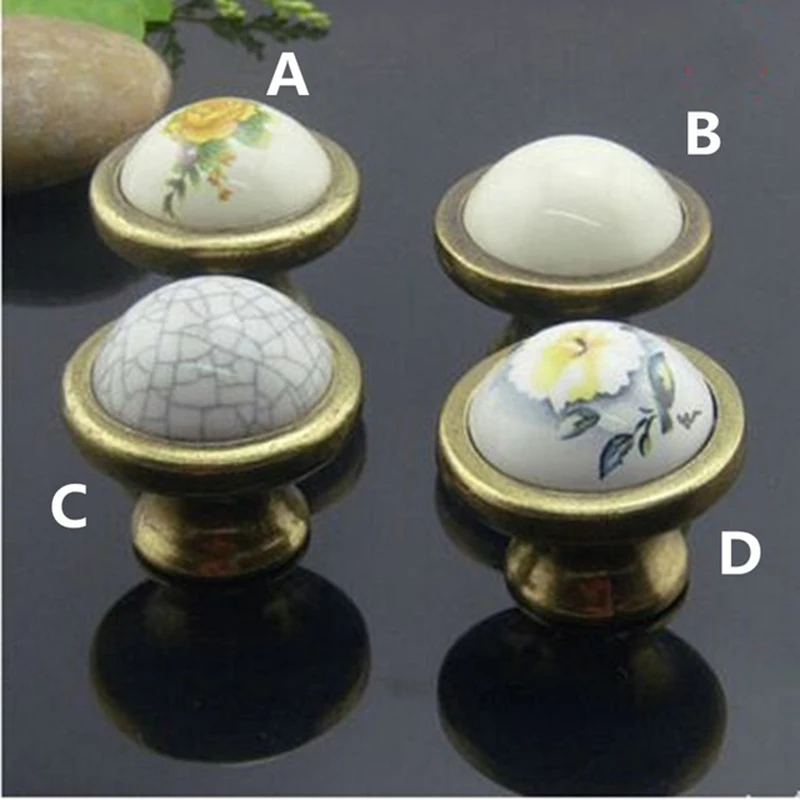 Free shipping Retro rural Ceramic Furniture Knob Bronze Drawer Pull TV cabinet yellow flower porcelain Dresser Handle
Free shipping Retro rural Ceramic Furniture Knob Bronze Drawer Pull TV cabinet yellow flower porcelain Dresser Handle