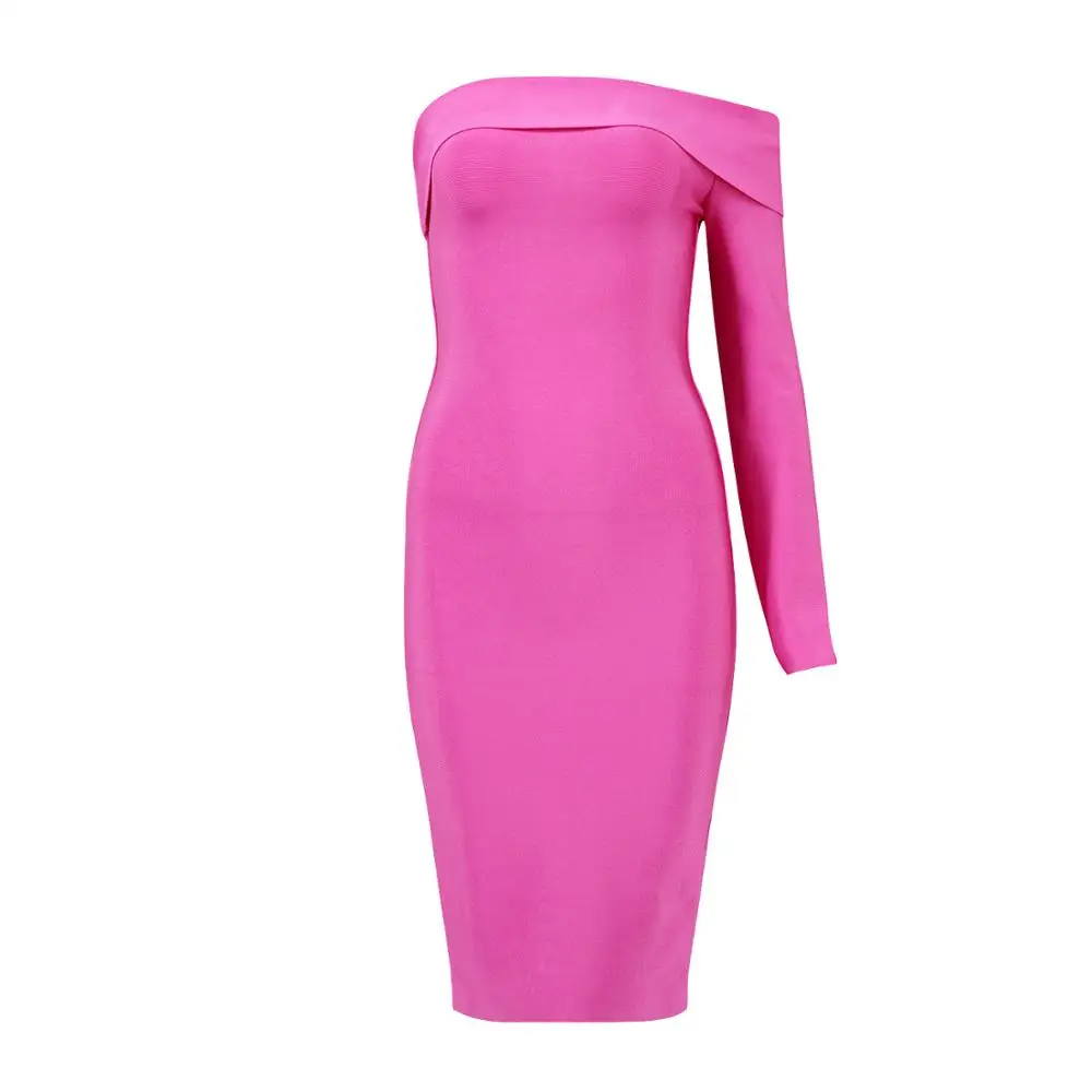 High Quality dress 2019 New Women Fashion pink one - shoulder off shoulder bodycon celebrity evening Party Bandage dresses
High Quality dress 2019 New Women Fashion pink one - shoulder off shoulder bodycon celebrity evening Party Bandage dresses