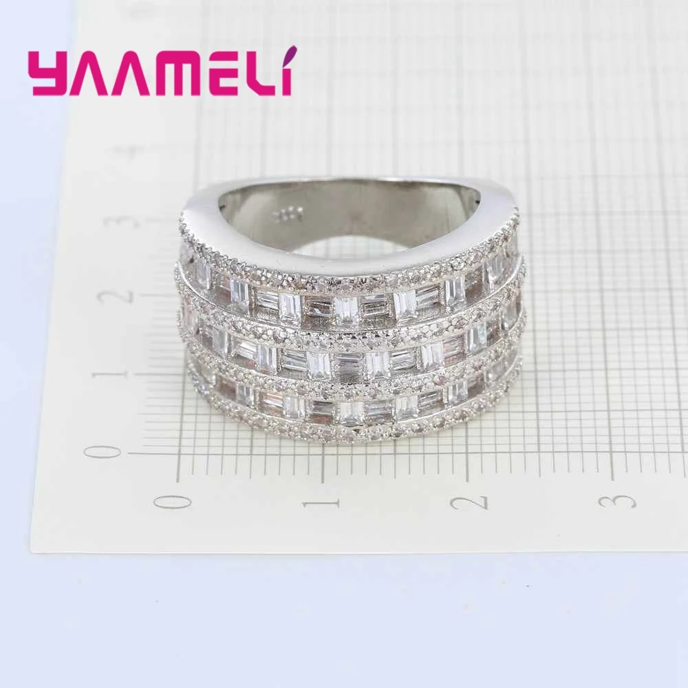 Classic Band Rings for Women Girls Pure 925 Sterling Silver Jewelry with Cz Cubi Zircon Full Crystal Finger Party Gfit Accessory
Classic Band Rings for Women Girls Pure 925 Sterling Silver Jewelry with Cz Cubi Zircon Full Crystal Finger Party Gfit Accessory