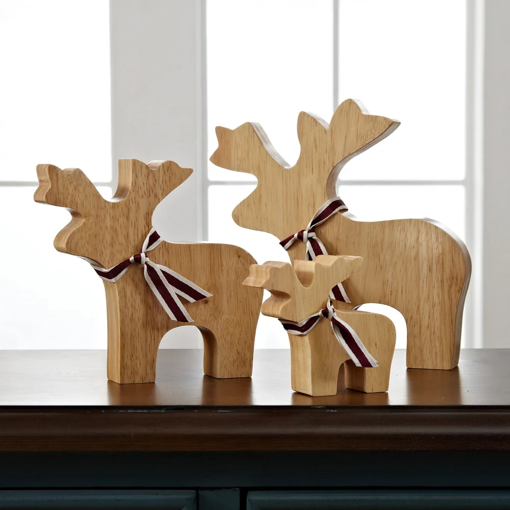 3pcs/set Christmas Creative Wooden Craft Table Decor Lovely Deer Nordic Style Natural Wood Home/Wedding Figurines Birthday Gift
3pcs/set Christmas Creative Wooden Craft Table Decor Lovely Deer Nordic Style Natural Wood Home/Wedding Figurines Birthday Gift