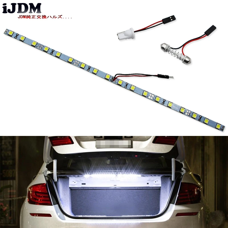 iJDM18-SMD-5050 T10 W5W LED Strip Light For Car Trunk Cargo Area or Interior Illumination, Ice Blue/6000K Xenon White/Blue,12V
iJDM18-SMD-5050 T10 W5W LED Strip Light For Car Trunk Cargo Area or Interior Illumination, Ice Blue/6000K Xenon White/Blue,12V