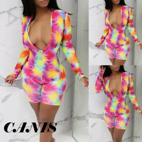 Fashion Women Ladies Deep V Neck Long Sleeve Flower Skinny Slim Clubwear Playsuit Bodycon Party Jumpsuit Romper
Fashion Women Ladies Deep V Neck Long Sleeve Flower Skinny Slim Clubwear Playsuit Bodycon Party Jumpsuit Romper