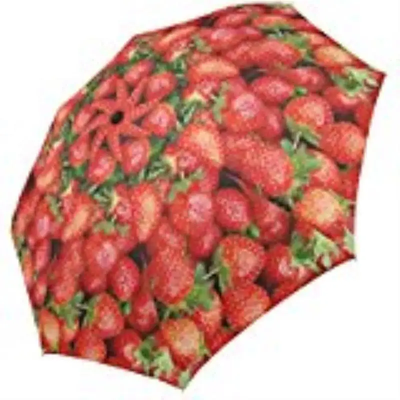 Strawberry Fruit Custom Foldable Sun Rain Travel Umbrella 100% Fabric Aluminium High-Quality Foldable Umbrella
Strawberry Fruit Custom Foldable Sun Rain Travel Umbrella 100% Fabric Aluminium High-Quality Foldable Umbrella