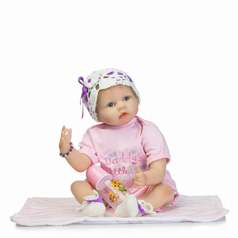 22" silicone reborn dolls soft cotton body fashion baby newborn for girls gift bebe alive bonecas | Игрушки и хобби