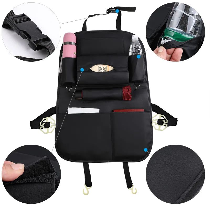 Car Organizer SeatBack Storage Bag Multi-Pockets PU Leather Hanging Holder Travel Bag Storage Box car accessories interior
Car Organizer SeatBack Storage Bag Multi-Pockets PU Leather Hanging Holder Travel Bag Storage Box car accessories interior