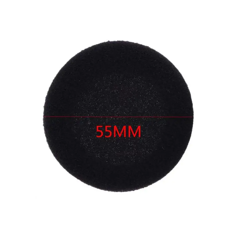 

5 Pairs ( 10pcs ) 55mm Headset Ear Cushions Black Soft Sponge Ear Pads Protector Earpads Replace foam earpads for Headphones