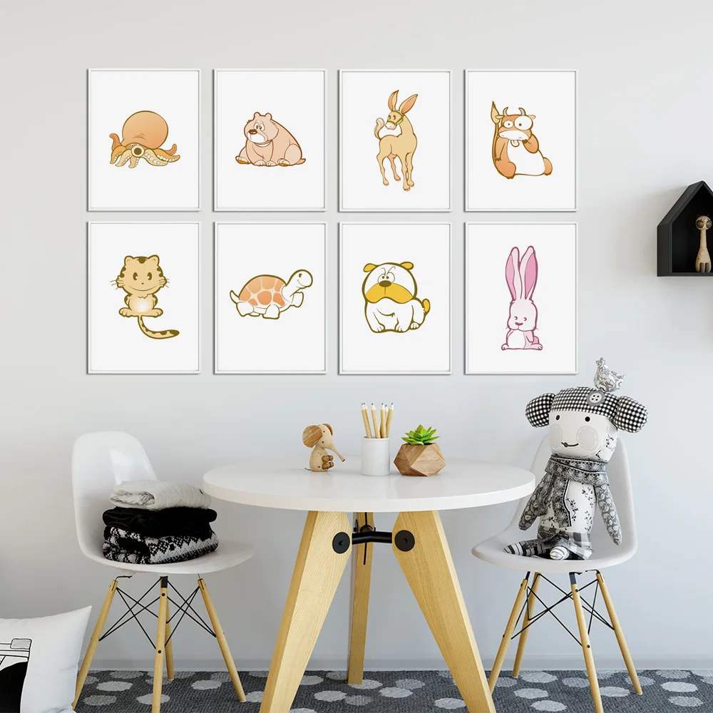 Horse Tortoise Bear Octopus Rabbit Nursery Nordic Poster and Prints Wall Art Canvas Painting Wall Picture Baby Kids Room Decor
Horse Tortoise Bear Octopus Rabbit Nursery Nordic Poster and Prints Wall Art Canvas Painting Wall Picture Baby Kids Room Decor