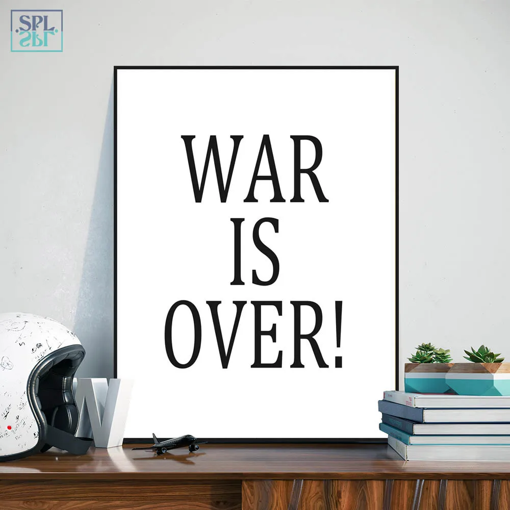 SPLSPL War Is Over!Modern Letter Quote Home Decor Picture Nordic Style Wall Art Canvas Print Painting for Living Room No Frame
SPLSPL War Is Over!Modern Letter Quote Home Decor Picture Nordic Style Wall Art Canvas Print Painting for Living Room No Frame