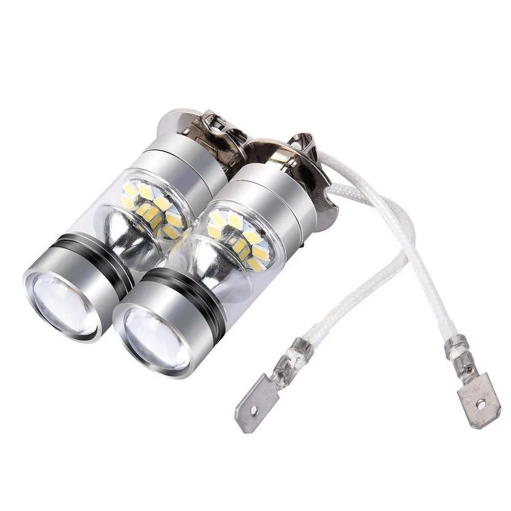 2 шт. H3 20-SMD светодиодный туман светильник 12V 100 Вт Высокая яркость светодиодных