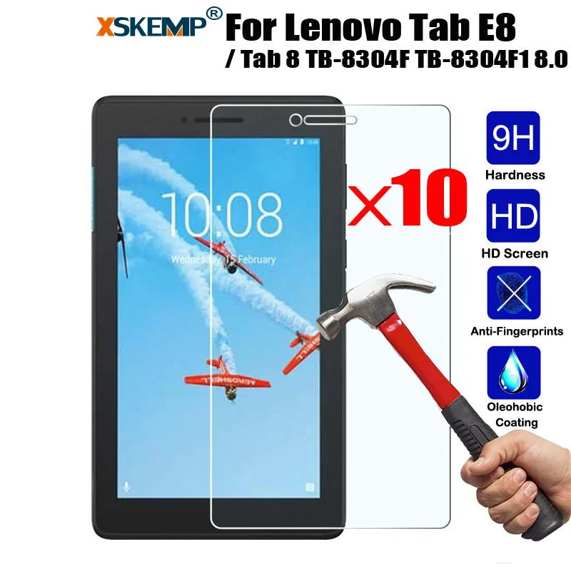 XSKEMP 10 шт./лот противоударное закаленное стекло 9H для Lenovo Tab E8/Tab 8 TB 8304F 0 защита