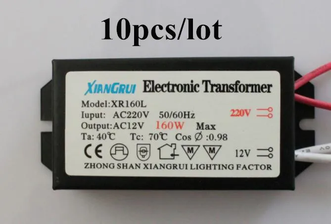 10pcs/ High quality 160W Electronic Transformer 220V - 12V LED Halogen Light Bulb Lamp Power Driver Supply good performance
10pcs/ High quality 160W Electronic Transformer 220V - 12V LED Halogen Light Bulb Lamp Power Driver Supply good performance