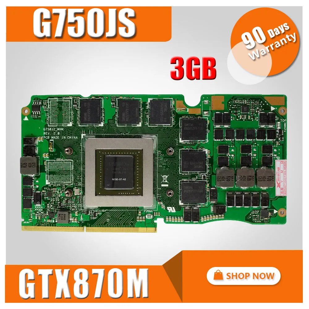 Видеокарта для For Asus ROG G750J, карта для ноутбука G750Js, N15E-GT-A2, G750JZ, GTX870M, GTX 870 M, 3 ГБ, VGA
Видеокарта для For Asus ROG G750J, карта для ноутбука G750Js, N15E-GT-A2, G750JZ, GTX870M, GTX 870 M, 3 ГБ, VGA