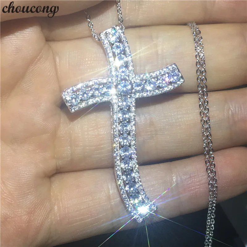 choucong Unique Big Cross Pendants AAAAA Cz Stone 925 Sterling silver Party Wedding Pendant with Necklaces for Women Men jewelry
choucong Unique Big Cross Pendants AAAAA Cz Stone 925 Sterling silver Party Wedding Pendant with Necklaces for Women Men jewelry