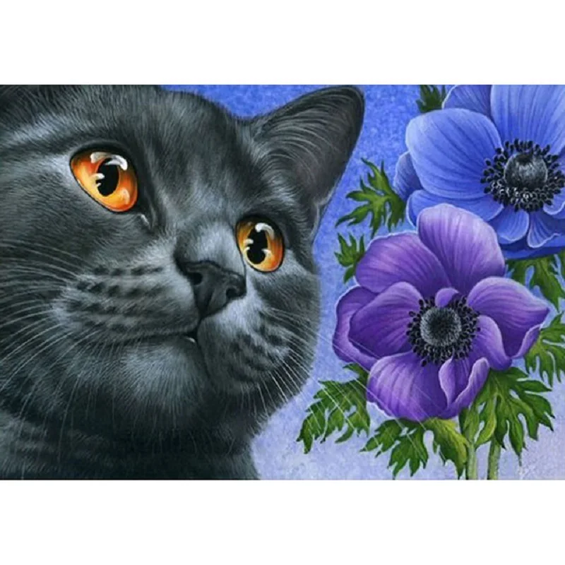Cat and flower diamond Embroidery diy diamond painting mosaic diamond painting 3d cross stitch diamond picture H747
Cat and flower diamond Embroidery diy diamond painting mosaic diamond painting 3d cross stitch diamond picture H747