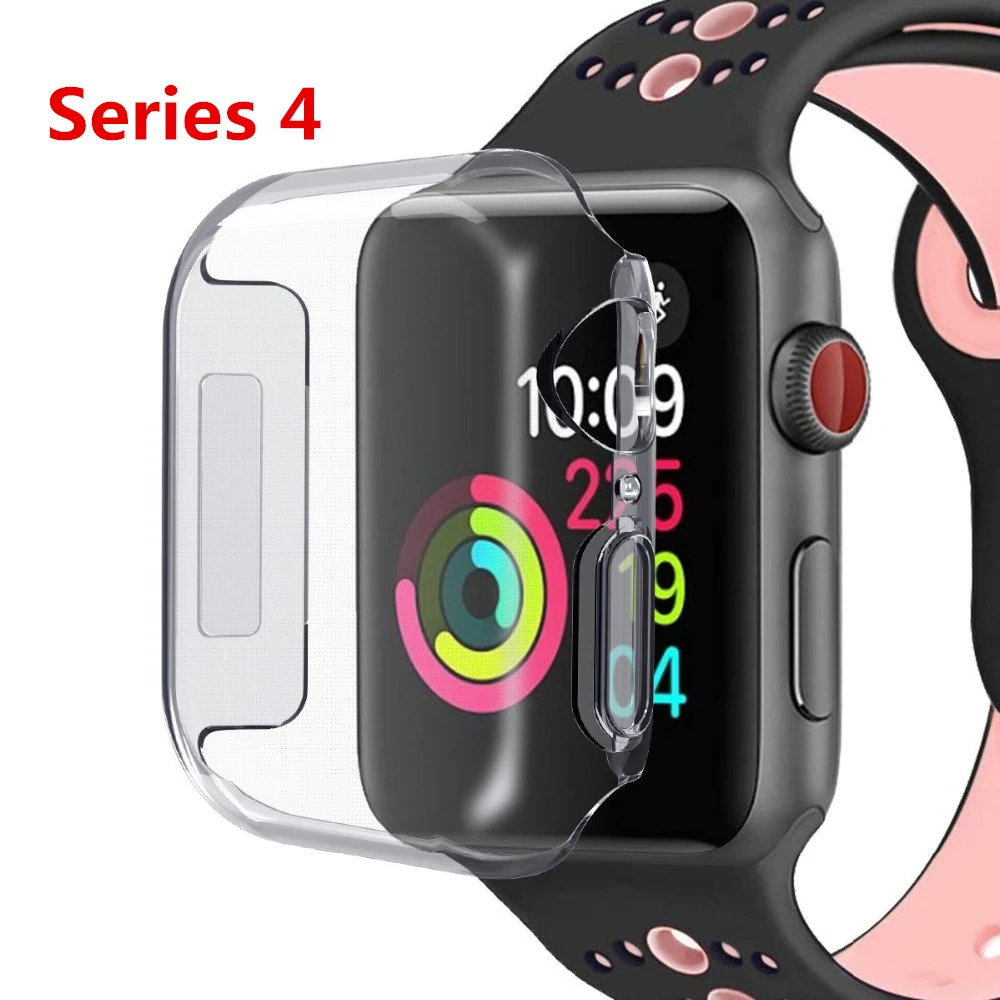 Силиконовый мягкий полный Чехол для apple watch 4 защитный чехол 44 мм 40 42 мм/38 iwatch series 3 2