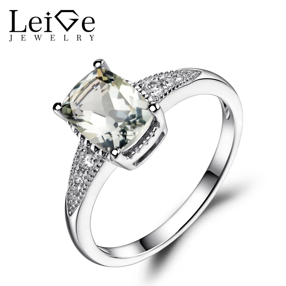 Leige Jewelry Genuine Green Amethyst Rings For Women Sterling Silver 925 Fine Jewelry Wedding Engagement Rings Green Gemstone
Leige Jewelry Genuine Green Amethyst Rings For Women Sterling Silver 925 Fine Jewelry Wedding Engagement Rings Green Gemstone