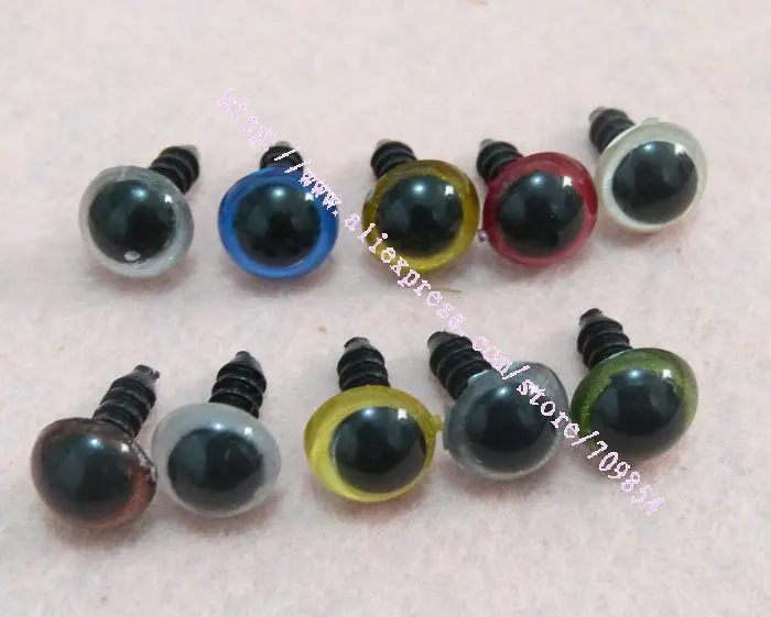 free shipping! 10mm mixed safety toy eyes for toy bear accessories with safety/by randomly/#L