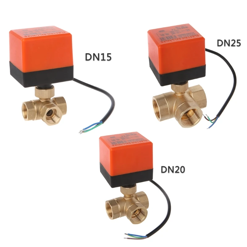 DN15/20/25 3 way motorized ball valve electric Three line two way control AC 220V Tool qiang
DN15/20/25 3 way motorized ball valve electric Three line two way control AC 220V Tool qiang