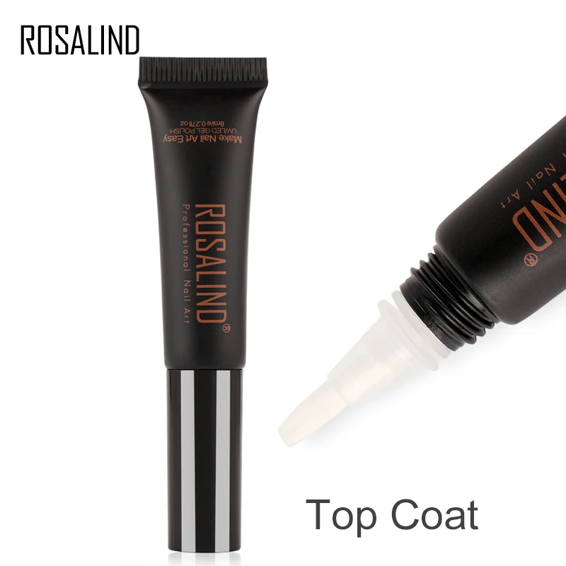 Rosalind Gel 1s Портативный 8 мл верхнее покрытие гель Dawdler полуперманентный маникюрный
