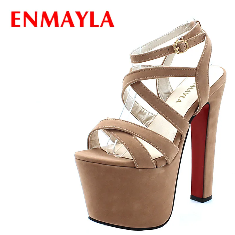 ENMAYLA Rome Flock Super High Platform Gladiator Sandals Women 17cm Open Toe High Heels Pumps Womens Sexy Lady Party Shoes Woman
ENMAYLA Rome Flock Super High Platform Gladiator Sandals Women 17cm Open Toe High Heels Pumps Womens Sexy Lady Party Shoes Woman