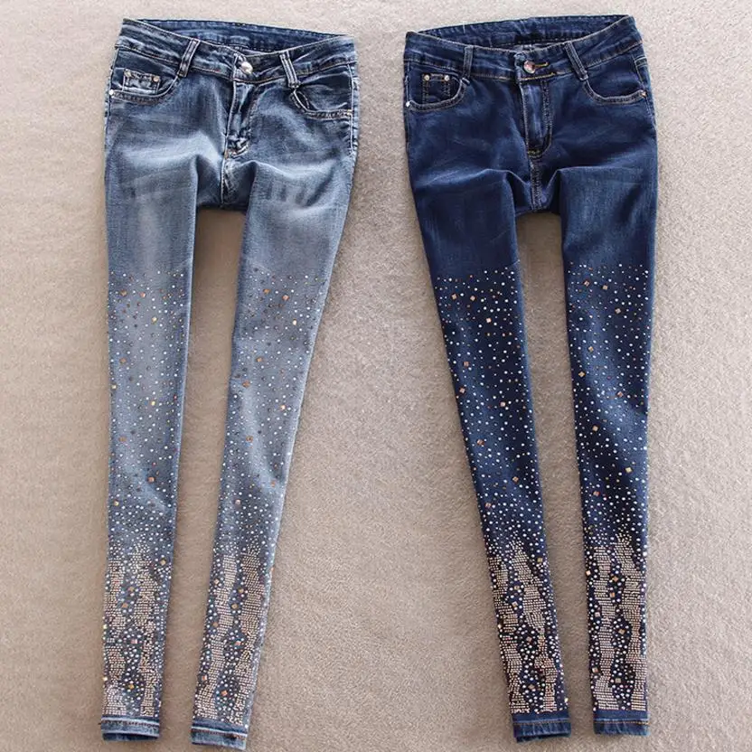 2022 Spring New Women's Hole Ripped Jeans Girls's Fashion Denim Pants Mid Waist Diamond Pencil Pant Denim Trousers
2022 Spring New Women's Hole Ripped Jeans Girls's Fashion Denim Pants Mid Waist Diamond Pencil Pant Denim Trousers
